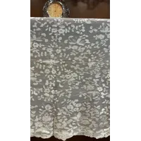 MANTILLA BEIGE ANTIGUA HECHA A MANO BORDADO GRANADINO FLORAL