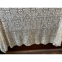 MANTILLA BEIGE ANTIGUA SEDA NATURAL