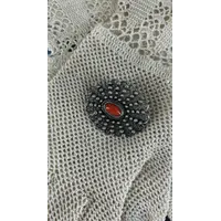 BROCHE DE FILIGRANA Y CORAL