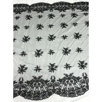MANTILLA RECTANGULAR NEGRA TUL DE CRISTAL - 9163-4/G