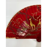 ABANICO GIRAFA ROJO