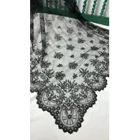 MANTILLA RECTANGULAR NEGRA TUL DE CRISTAL - 9162-4/G