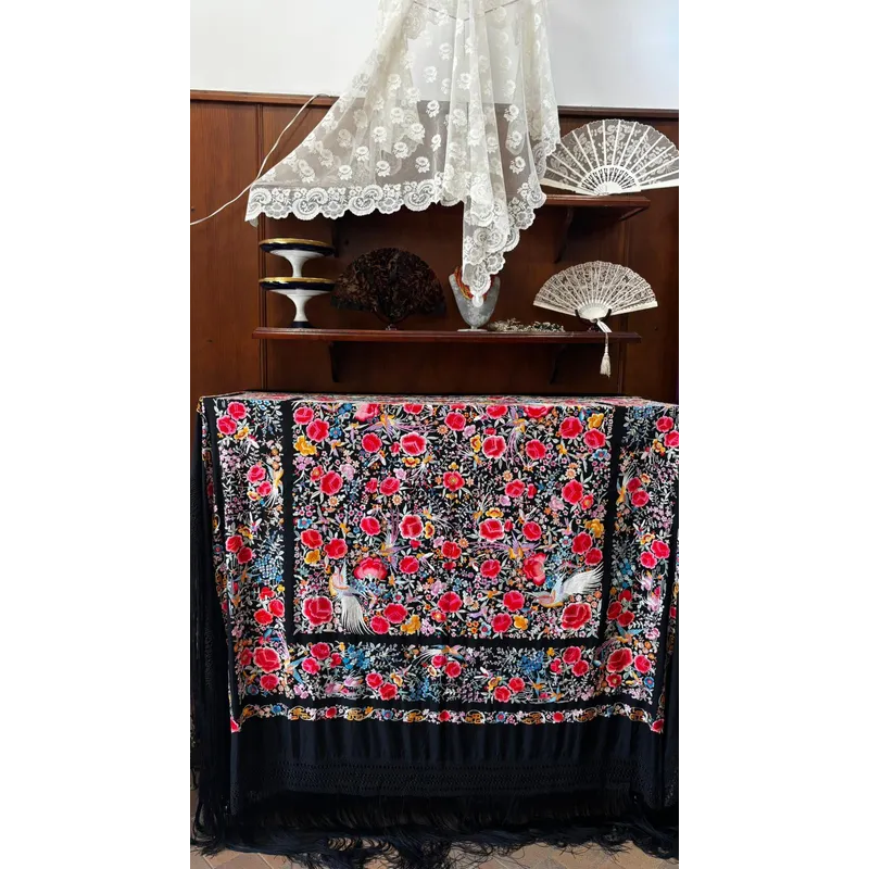 Mantón pájaros
