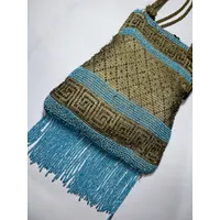 BOLSO ANTIGUO TELA Y PEDRERIA