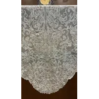 MANTILLA DE TRES PICOS BEIGE TUL DE CRISTAL - 2566/M