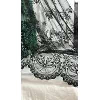 MANTILLA RECTANGULAR NEGRA TUL DE CRISTAL - 9162-4/G