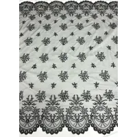 MANTILLA RECTANGULAR NEGRA TUL DE CRISTAL - 9162-4/G