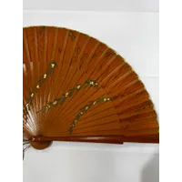 ABANICO GIRAFAS MOSTAZA